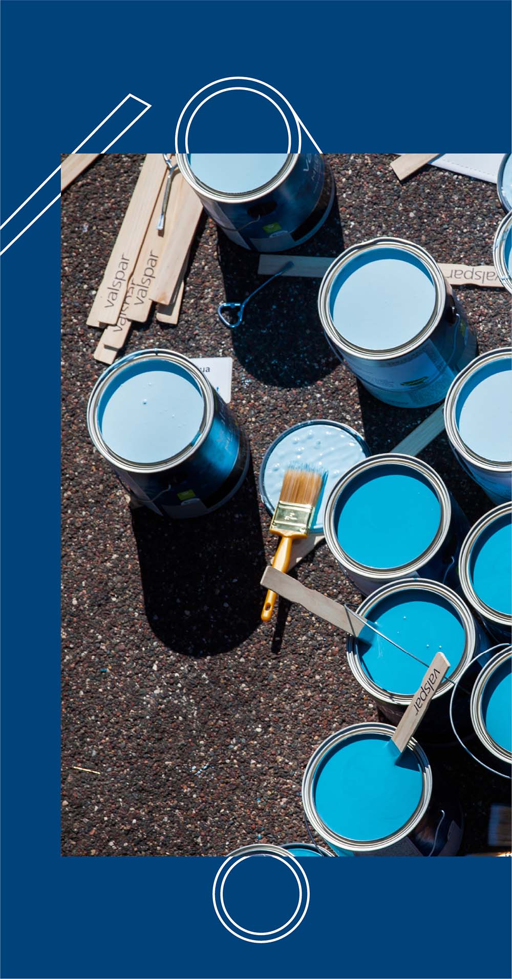 Paint cans and supplies at ReStore